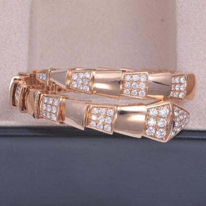 [Angela Jewellery]SERPENTI WIDE BRACELET PINK GOLD DIAMOND