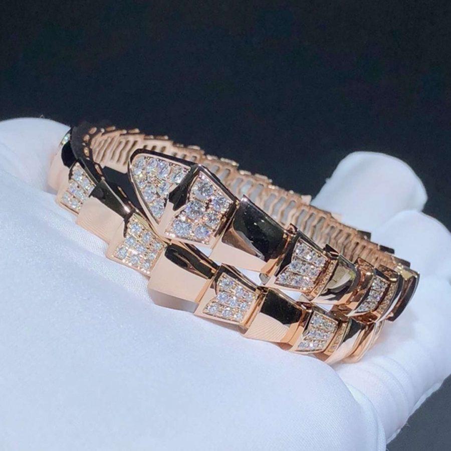 [Angela Jewellery]SERPENTI WIDE BRACELET PINK GOLD DIAMOND