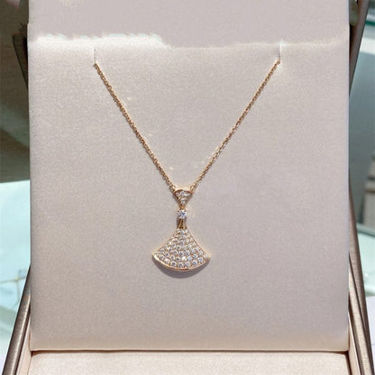 [Angela Jewellery]DREAM NECKLACE PINK GOLD FULL DIAMOND