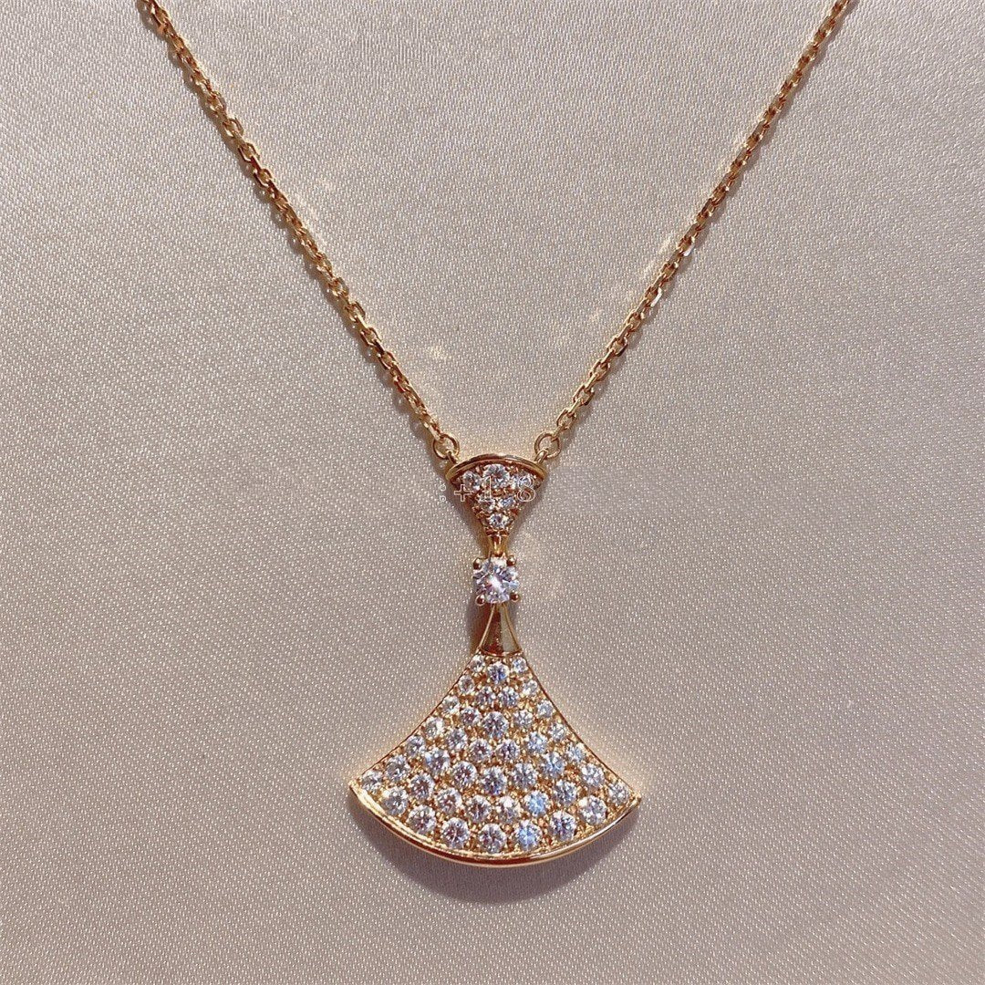 [Angela Jewellery]DREAM NECKLACE PINK GOLD FULL DIAMOND