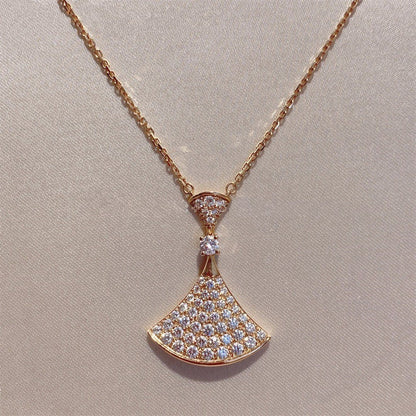 [Angela Jewellery]DREAM NECKLACE PINK GOLD FULL DIAMOND