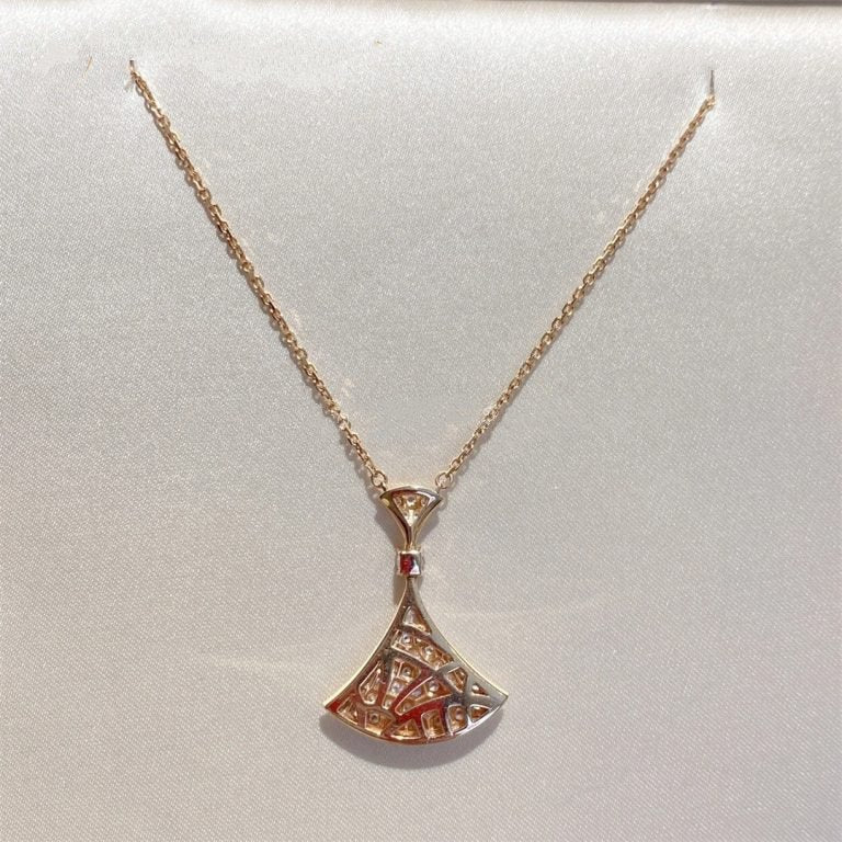 [Angela Jewellery]DREAM NECKLACE PINK GOLD FULL DIAMOND