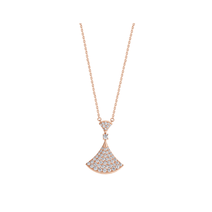 [Angela Jewellery]DREAM NECKLACE PINK GOLD FULL DIAMOND