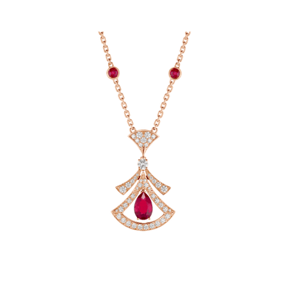 [Angela Jewellery]DREAM NECKLACE CARNELIAN DIAMOND PINK GOLD
