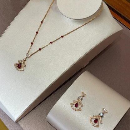 [Angela Jewellery]DREAM NECKLACE CARNELIAN DIAMOND PINK GOLD