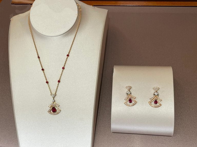 [Angela Jewellery]DREAM NECKLACE CARNELIAN DIAMOND PINK GOLD