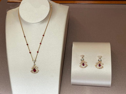 [Angela Jewellery]DREAM NECKLACE CARNELIAN DIAMOND PINK GOLD