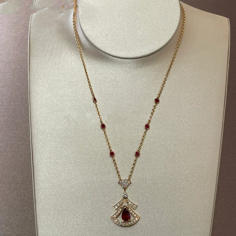 [Angela Jewellery]DREAM NECKLACE CARNELIAN DIAMOND PINK GOLD