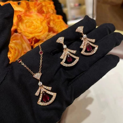 [Angela Jewellery]DREAM NECKLACE CARNELIAN DIAMOND PINK GOLD