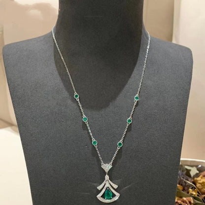 [Angela Jewellery]DREAM NECKLACE MALACHITE DIAMOND SILVER