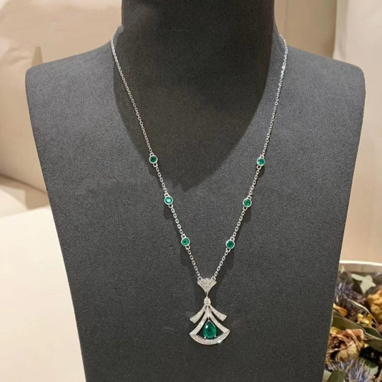 [Angela Jewellery]DREAM NECKLACE MALACHITE DIAMOND SILVER