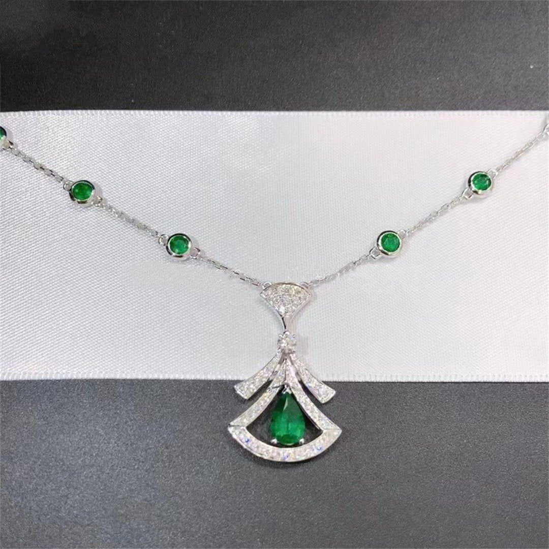 [Angela Jewellery]DREAM NECKLACE MALACHITE DIAMOND SILVER
