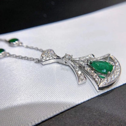 [Angela Jewellery]DREAM NECKLACE MALACHITE DIAMOND SILVER