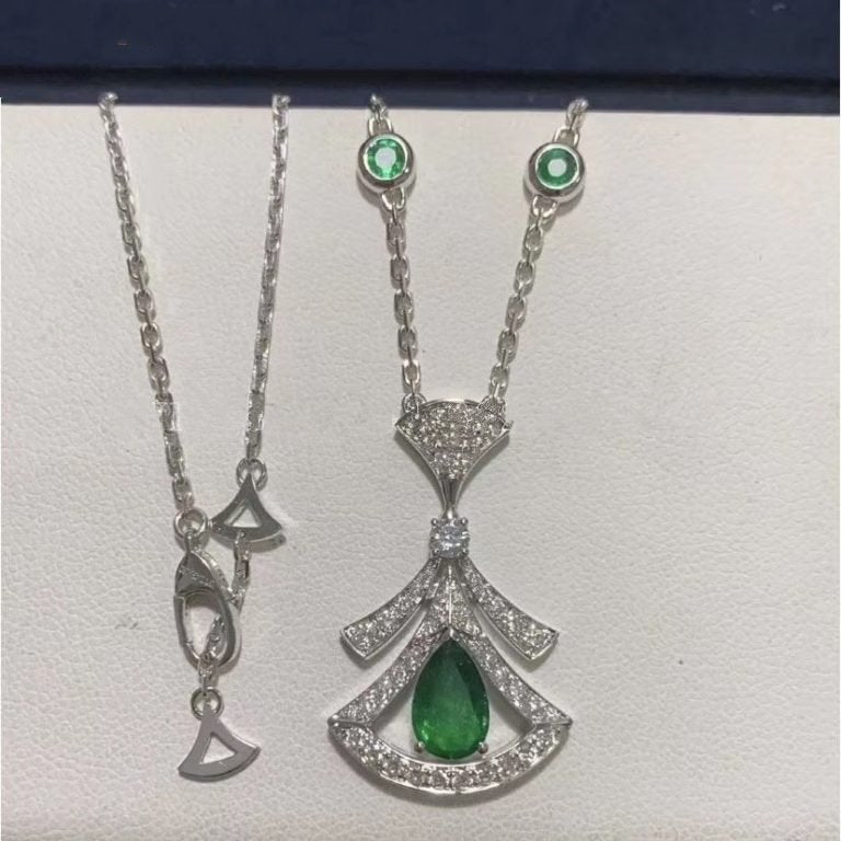 [Angela Jewellery]DREAM NECKLACE MALACHITE DIAMOND SILVER