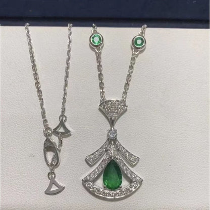 [Angela Jewellery]DREAM NECKLACE MALACHITE DIAMOND SILVER