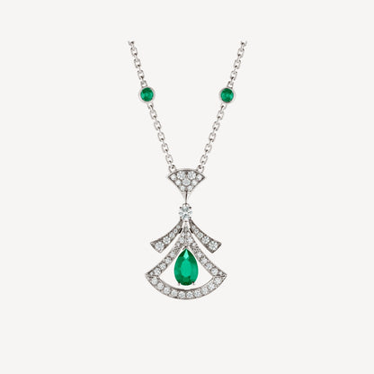 [Angela Jewellery]DREAM NECKLACE MALACHITE DIAMOND SILVER