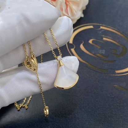 [Angela Jewellery]DREAM NECKLACE WHITE MOP GOLD 1 DIAMOND