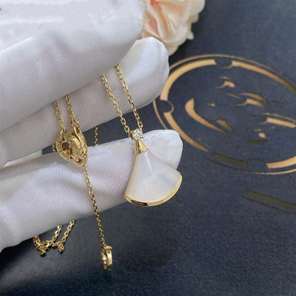 [Angela Jewellery]DREAM NECKLACE WHITE MOP GOLD 1 DIAMOND