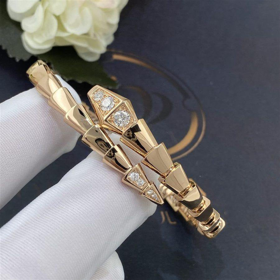 [Angela Jewellery]SERPENTI BRACELET DIAMONDS PINK GOLD
