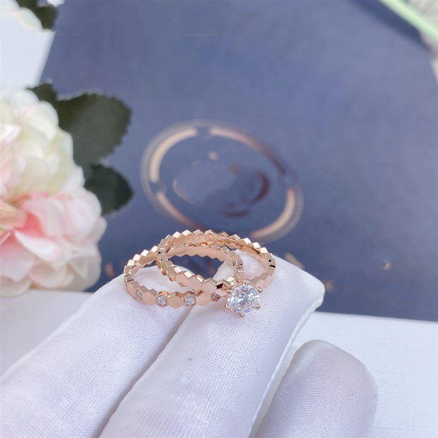[Angela Jewellery]BEE LOVE RING PINK GOLD 1 DIAMOND