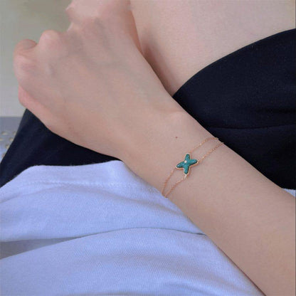 [Angela Jewellery]JEUX BRACELET MALACHITE PINK GOLD 1 DIAMOND