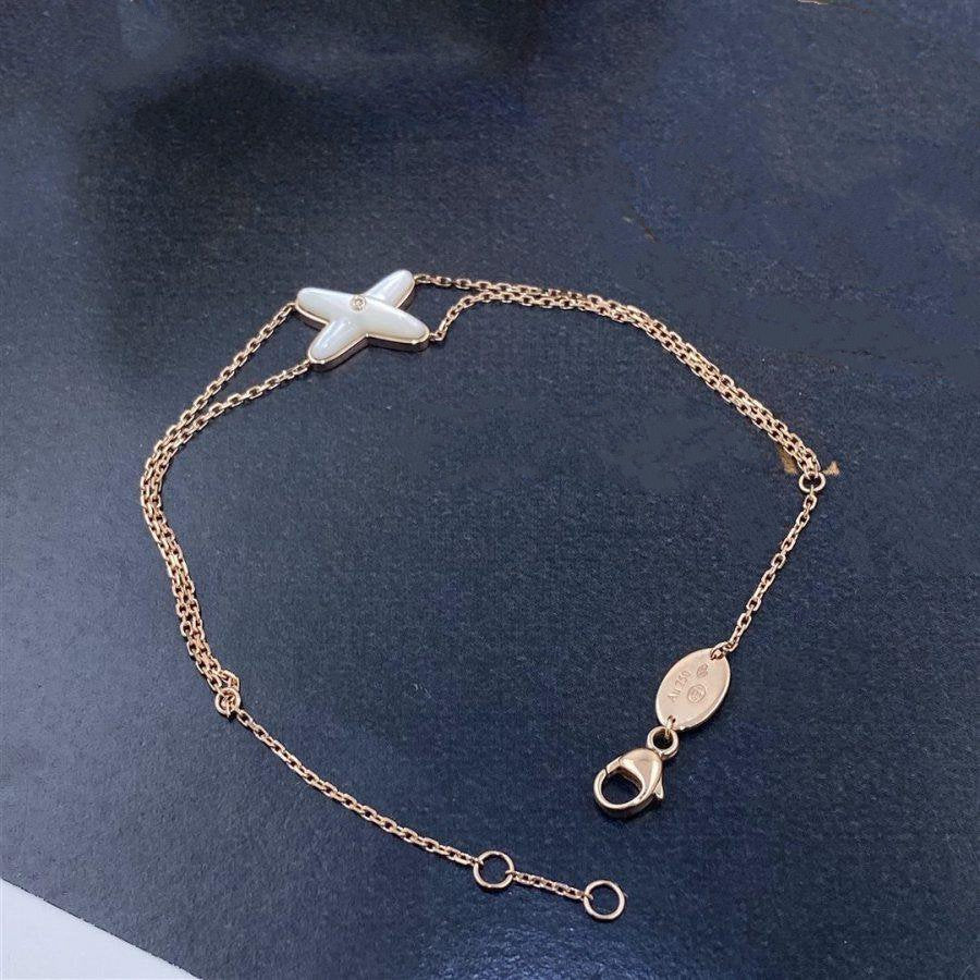[Angela Jewellery]JEUX BRACELET WHITE MOP PINK GOLD 1 DIAMOND