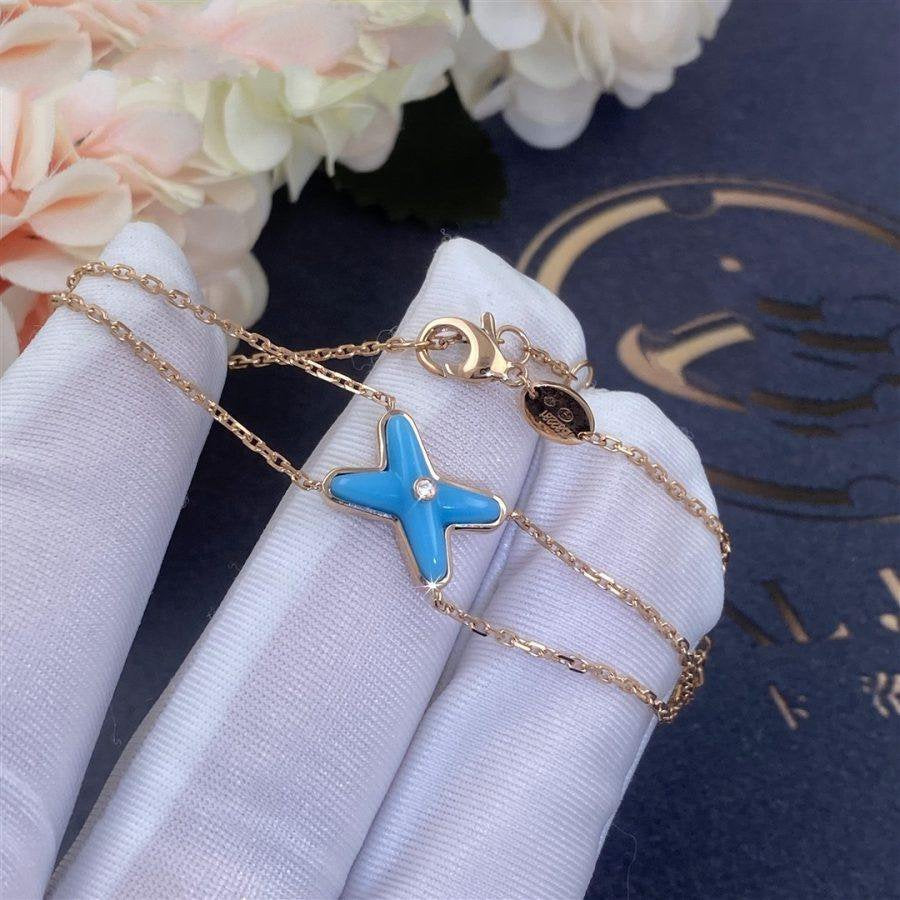 [Angela Jewellery]JEUX BRACELET TURQUOISE PINK GOLD 1 DIAMOND