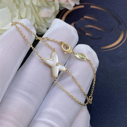 [Angela Jewellery]JEUX BRACELET WHITE MOP GOLD 1 DIAMOND
