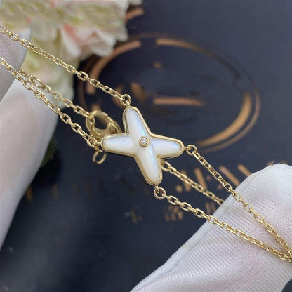 [Angela Jewellery]JEUX BRACELET WHITE MOP GOLD 1 DIAMOND