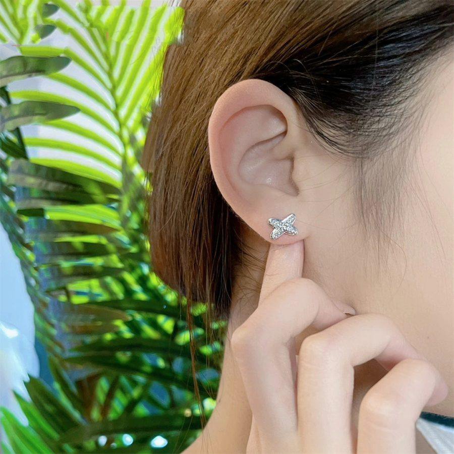 [Angela Jewellery]JEUX DE SILVER DIAMOND EARRINGS
