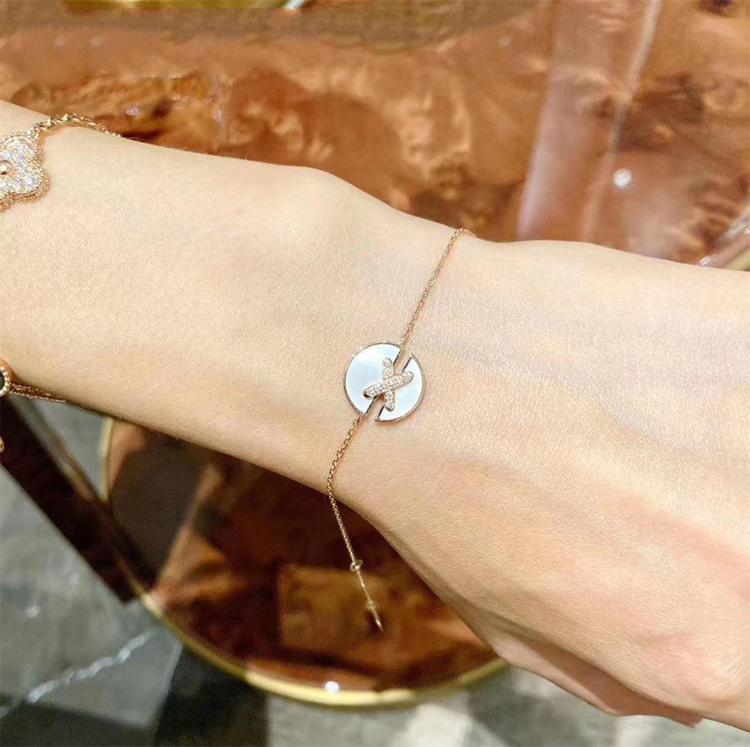 [Angela Jewellery]JEUX DE BRACELET MOP PINK GOLD DIAMONDS