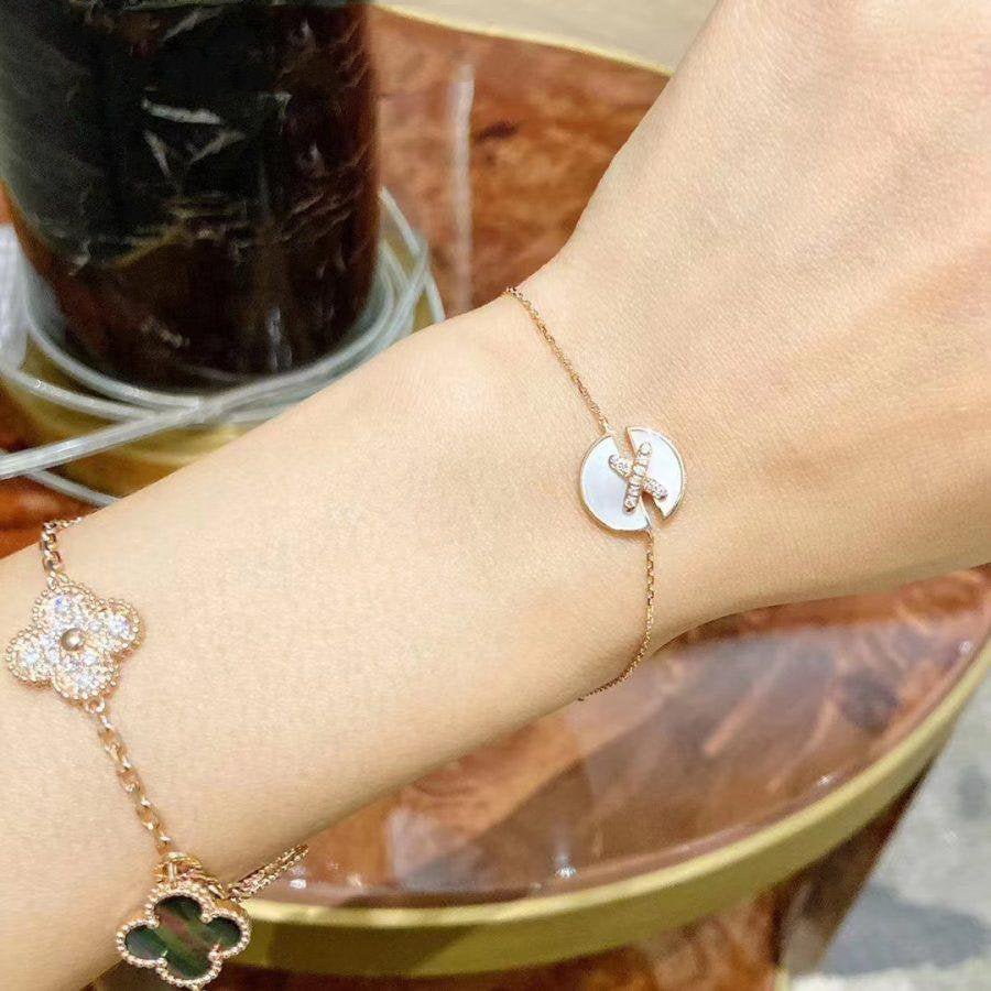 [Angela Jewellery]JEUX DE BRACELET MOP PINK GOLD DIAMONDS
