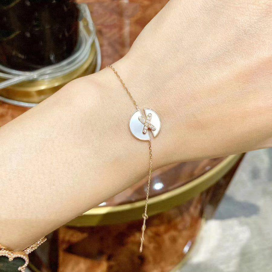 [Angela Jewellery]JEUX DE BRACELET MOP PINK GOLD DIAMONDS
