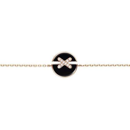 [Angela Jewellery]JEUX DE BRACELET ONYX PINK GOLD DIAMOND