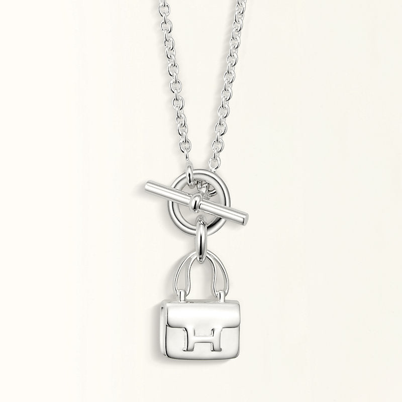 [Angela Jewellery]POP H PEDANT SILVER NECKLACE