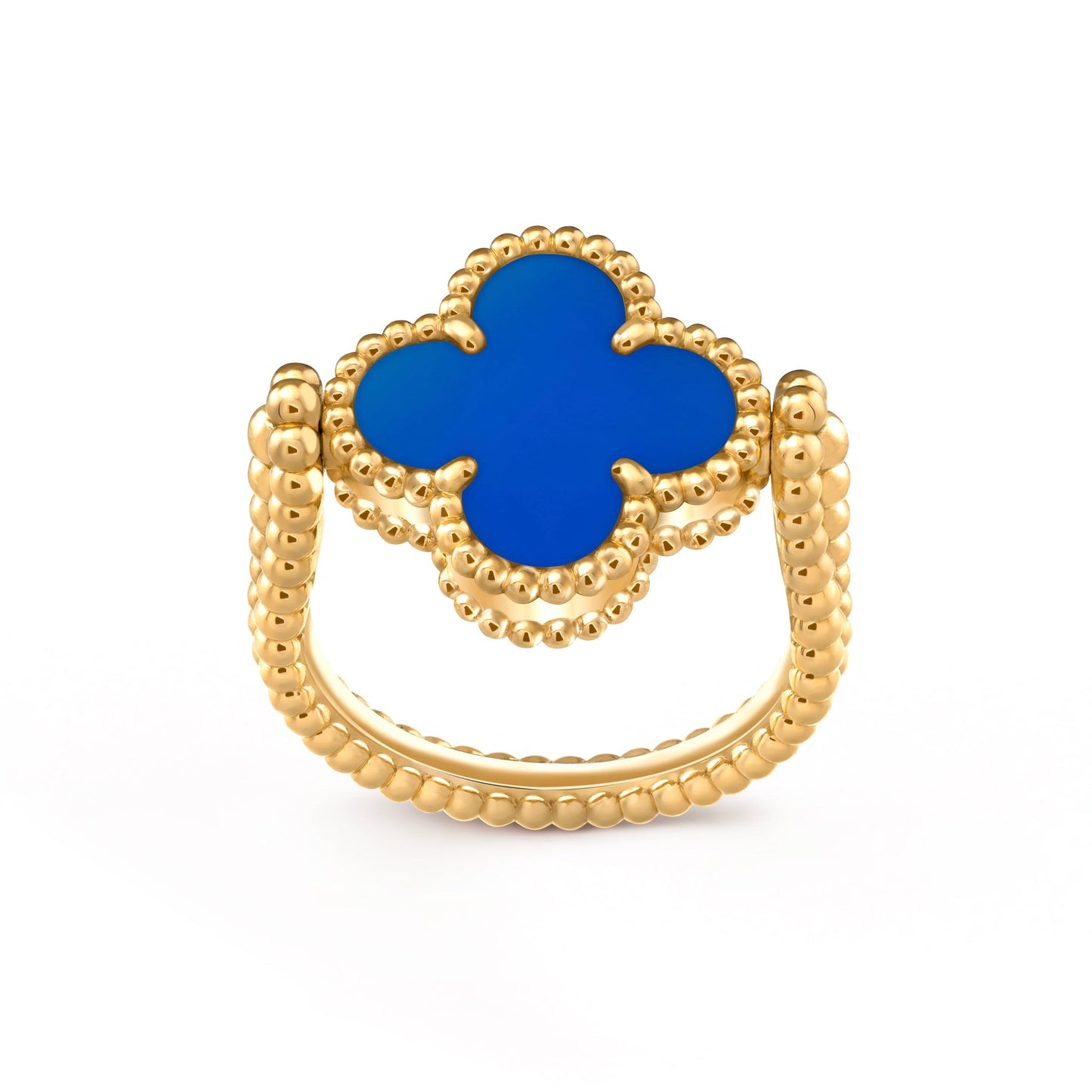 [Angela Jewellery]CLOVER RIVERSIBLE BLUE AGATE RING