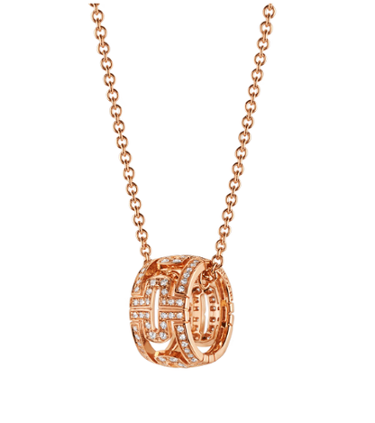 [Angela Jewellery]PARENTESI NECKLACE PINK GOLD DIAMOND