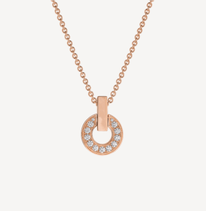 [Angela Jewellery]GARI NECKLACE PINK GOLD DIAMOND
