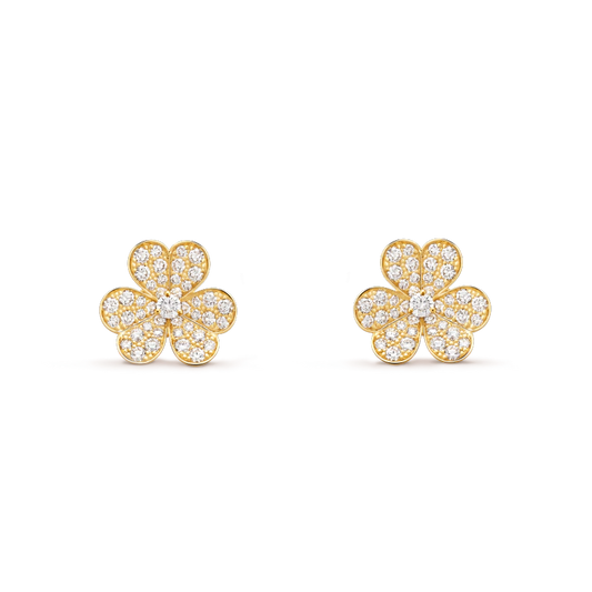 [Angela Jewellery]FRIVOLE GOLD FLOWER DIAMOND EARRINGS