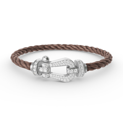 [Angela Jewellery]FORCE LARGE HORSESHOE FULL DIAMOND BRACELET SILVER